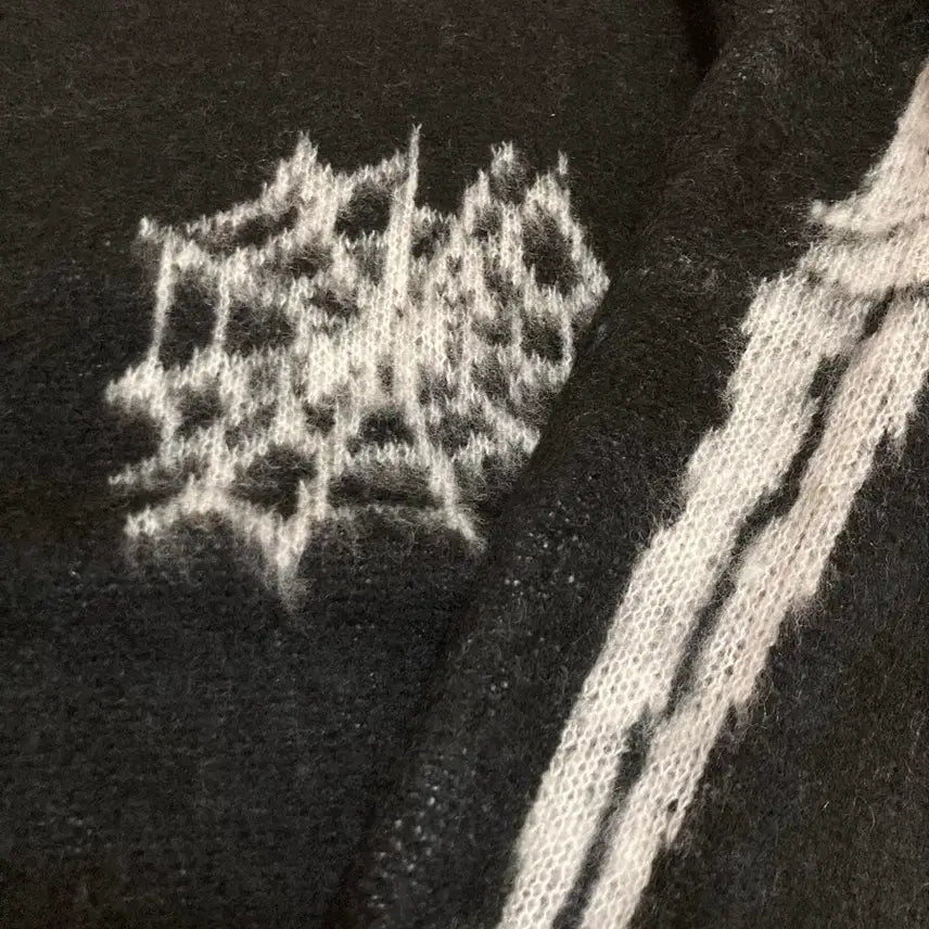 [BUNJANG] Beams Skull Shaggy Cardigan M / 새상품) 빔즈 스컬 샤기 가디건 M