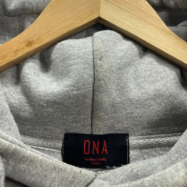 [BUNJANG] ONA Basement Gray Oversized Hoodie L / ONA 베이스먼트 회색 오버핏 후드티 L