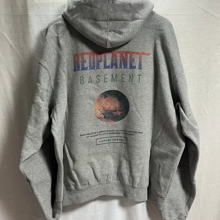 [BUNJANG] ONA Basement Gray Oversized Hoodie L / ONA 베이스먼트 회색 오버핏 후드티 L