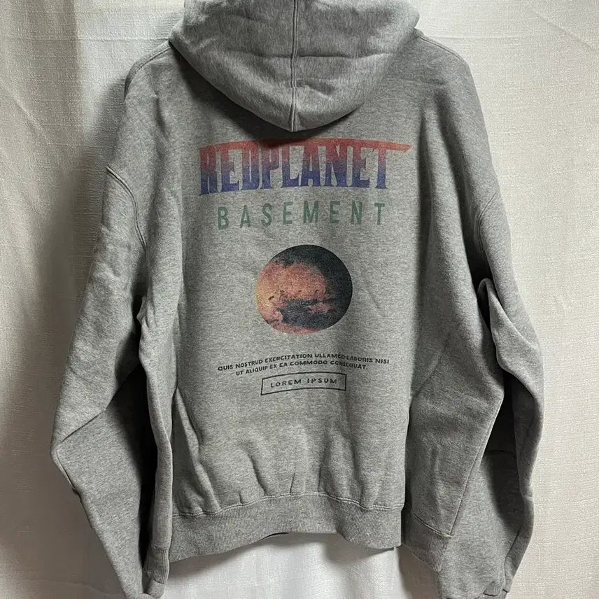 [BUNJANG] ONA Basement Gray Oversized Hoodie L / ONA 베이스먼트 회색 오버핏 후드티 L