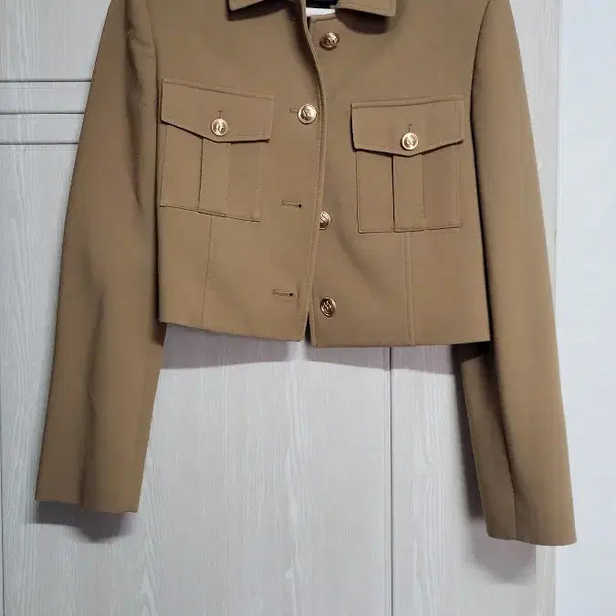 [BUNJANG] Juun.J Beige Crop Jacket / [준지] 준지 여성 베이지 크롭 자켓