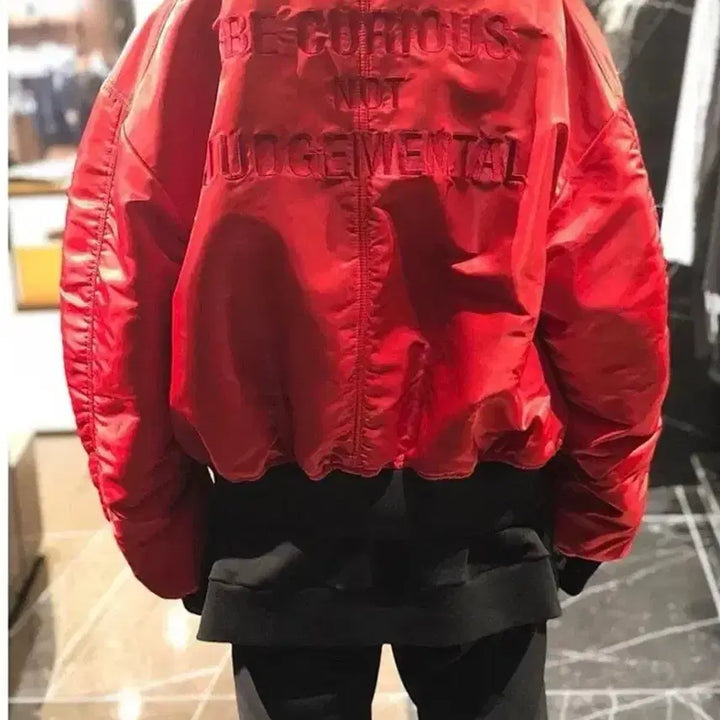 [BUNJANG] JunJ Reversible MA-1 Jacket Black Red Size 46 / 준지 리버시블 마원 ma-1 블랙 레드 46 사이즈