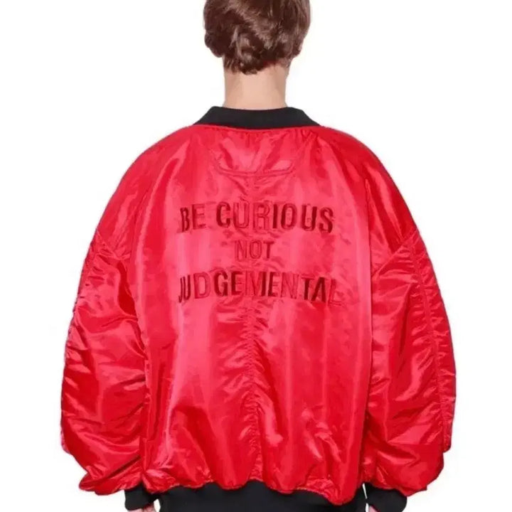 [BUNJANG] JunJ Reversible MA-1 Jacket Black Red Size 46 / 준지 리버시블 마원 ma-1 블랙 레드 46 사이즈