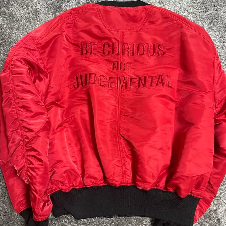 [BUNJANG] JunJ Reversible MA-1 Jacket Black Red Size 46 / 준지 리버시블 마원 ma-1 블랙 레드 46 사이즈