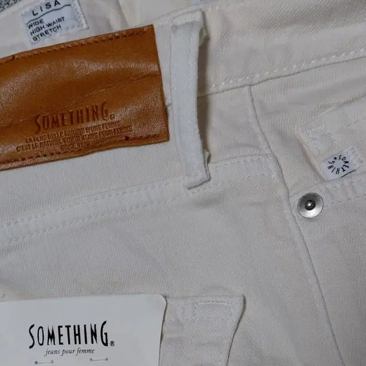 [BUNJANG] SOMETHING Lisa Wide Denim Pants / (새상품) SOMETHING 리사 와이드 데님 아이보리 XS