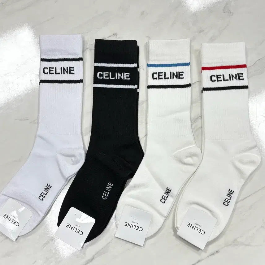 [BUNJANG] Celine Jangmok Socks Set / 셀린느 장목양말 4종