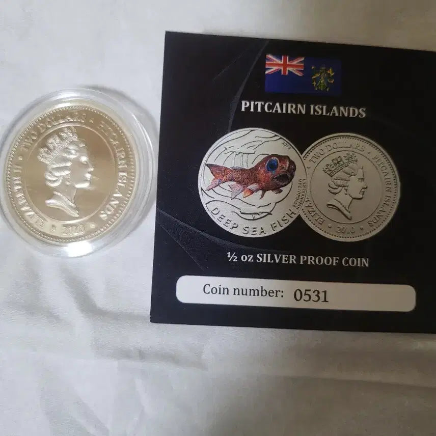 [BUNJANG] Pitcairn Lanternfish Silver Coin / 2010 피트캐언 랜턴피쉬 심해어 은화