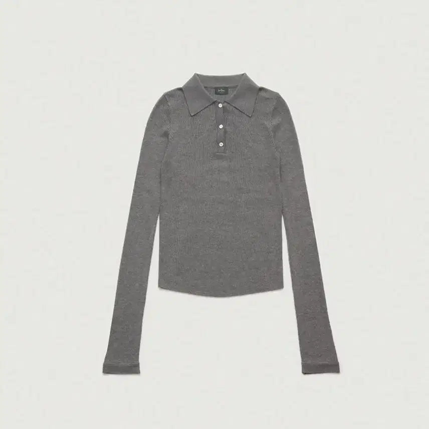 [BUNJANG] The Barnet City Ribbed Knit Polo Shirt / 더바넷 City Ribbed Knit Polo Shirt_Grey