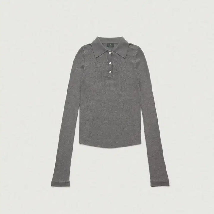 [BUNJANG] The Barnet City Ribbed Knit Polo Shirt / 더바넷 City Ribbed Knit Polo Shirt_Grey