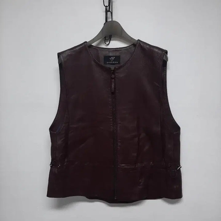 [BUNJANG] QUOTIDAN Italian Lambskin Leather Vest / QUOTIDAN 가죽 베스트 이탈리아 양가죽 조끼