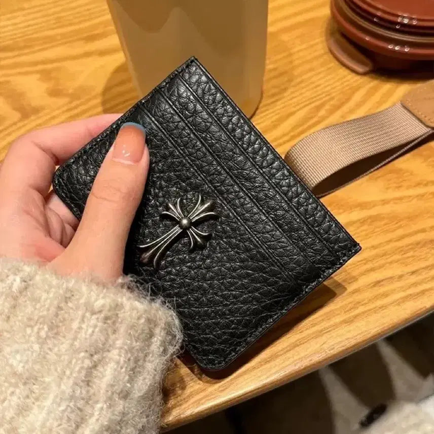 [BUNJANG] The Ballet Cross Gothic Black Card Wallet / 더볼렛 십자가 고딕 블랙 카드지갑