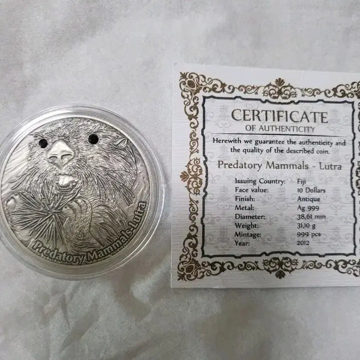 [BUNJANG] Fiji Lutra Silver Coin / 2012 피지 Lutra 은화