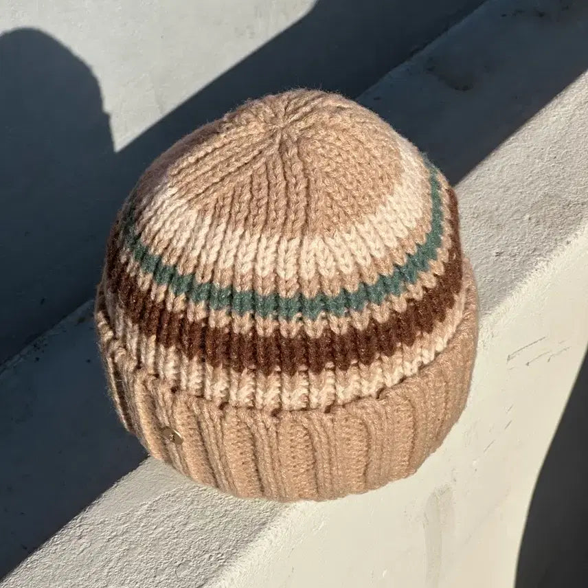 [BUNJANG] Vintage Striped Beanie / [F] 빈티지 스트라이프 비니 모자