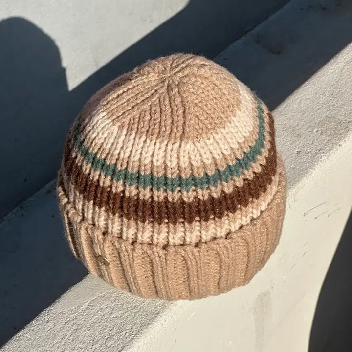 [BUNJANG] Vintage Striped Beanie / [F] 빈티지 스트라이프 비니 모자