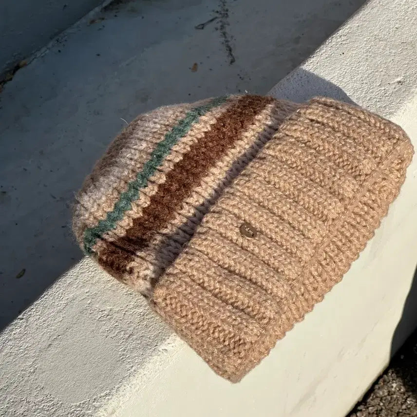 [BUNJANG] Vintage Striped Beanie / [F] 빈티지 스트라이프 비니 모자