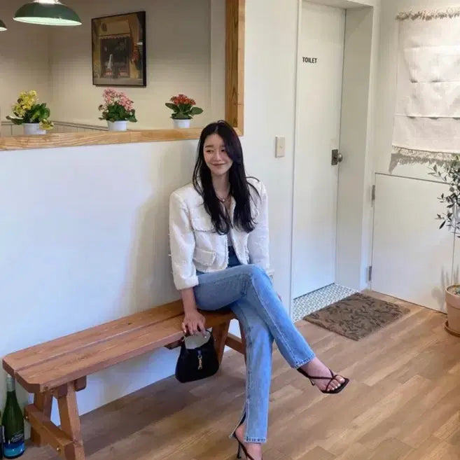 [BUNJANG] Love Me U Tweed Jacket Ivory / 러브미우 트위드자켓 아이보리