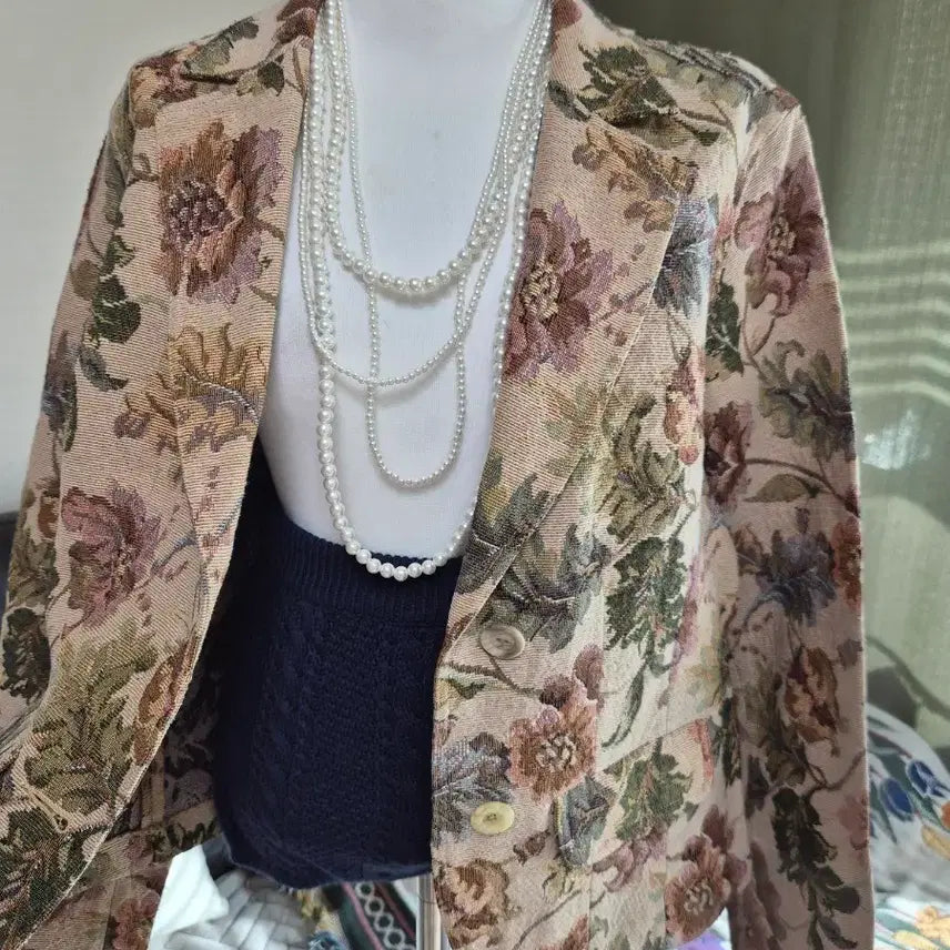 [BUNJANG] Antique Flower Jacquard Jacket / [특가] 새상품 고퀄라인 엔틱플라워 루즈핏 자가드자켓