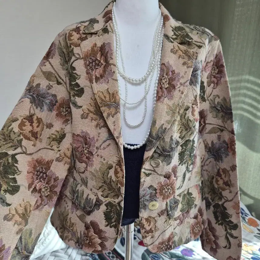 [BUNJANG] Antique Flower Jacquard Jacket / [특가] 새상품 고퀄라인 엔틱플라워 루즈핏 자가드자켓