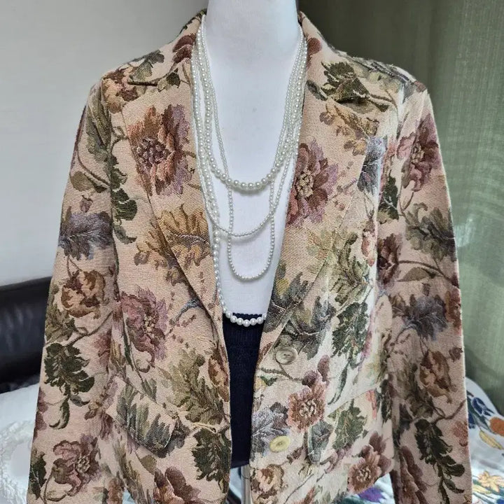 [BUNJANG] Antique Flower Jacquard Jacket / [특가] 새상품 고퀄라인 엔틱플라워 루즈핏 자가드자켓