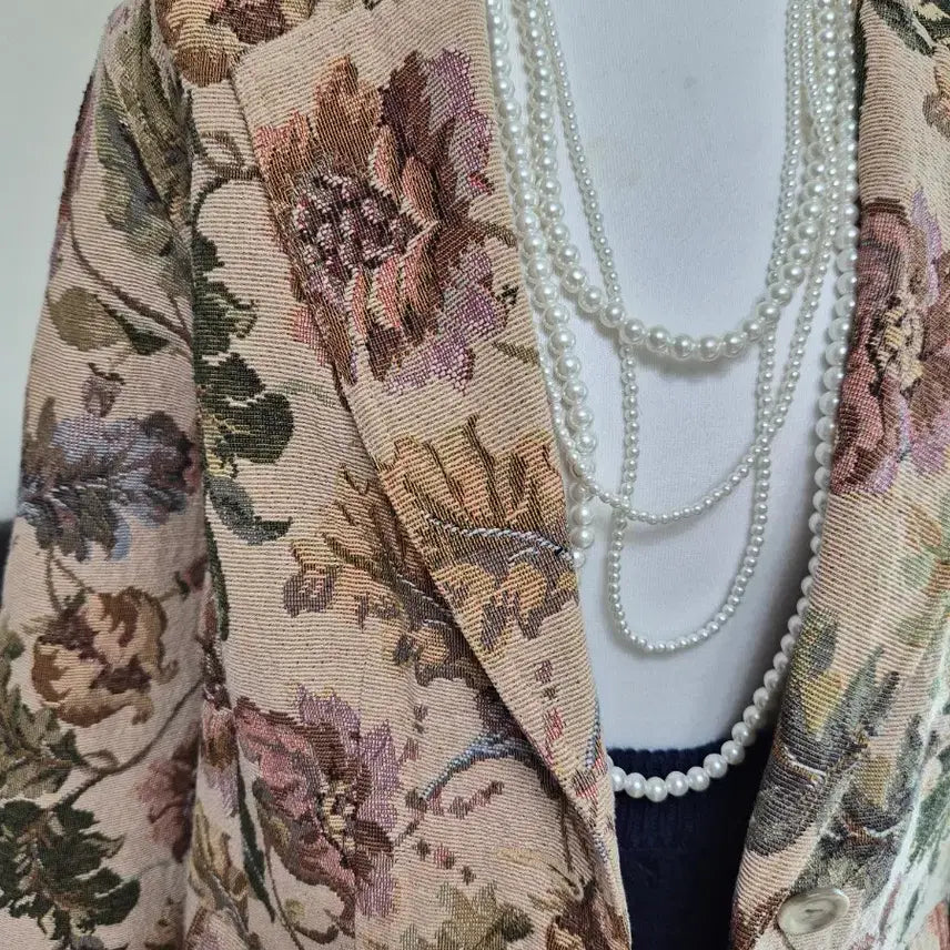 [BUNJANG] Antique Flower Jacquard Jacket / [특가] 새상품 고퀄라인 엔틱플라워 루즈핏 자가드자켓