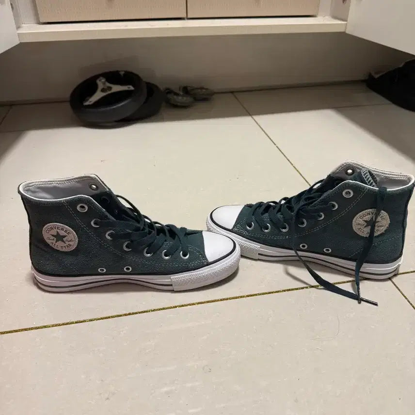 [BUNJANG] Converse Suede Sneakers (Dark Teal) - Size 230 / 컨버스 신발 230