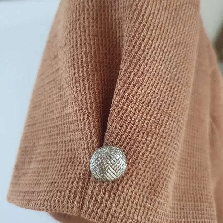 [BUNJANG] Modit Brown A-Line Dress / modit 밝은 브라운 갈색 반팔 A라인 원피스 하객룩 데이트룩 오피스룩