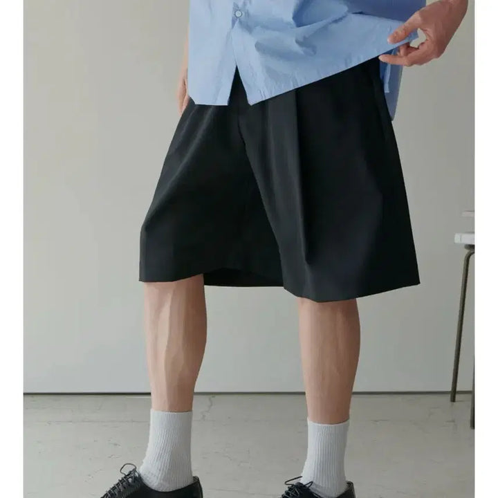 [BUNJANG] Ferren Bermuda Shorts Black Size 1 / 퍼렌 버뮤다 숏 팬츠 블랙 1 사이즈