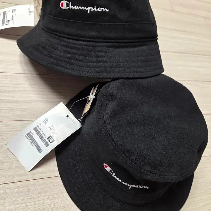 [BUNJANG] Champion Black Bucket Hat / 챔피온 블랙 버킷햇모자 L ,S  (새상품 2개)