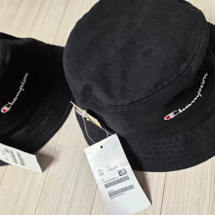 [BUNJANG] Champion Black Bucket Hat / 챔피온 블랙 버킷햇모자 L ,S  (새상품 2개)