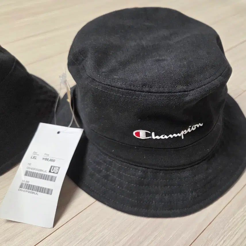 [BUNJANG] Champion Black Bucket Hat / 챔피온 블랙 버킷햇모자 L ,S  (새상품 2개)