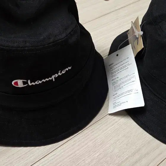 [BUNJANG] Champion Black Bucket Hat / 챔피온 블랙 버킷햇모자 L ,S  (새상품 2개)
