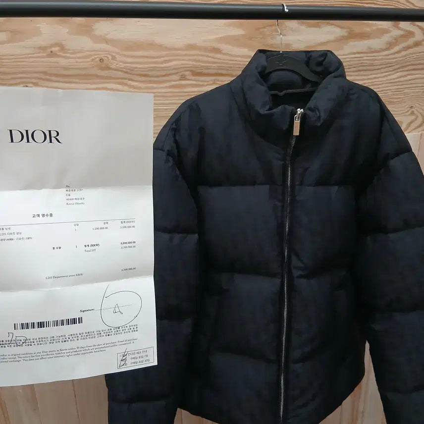 [BUNJANG] Dior Oblique Padded Jacket / [블랙 56/새상품급] 디올 오블리크 패딩 블랙