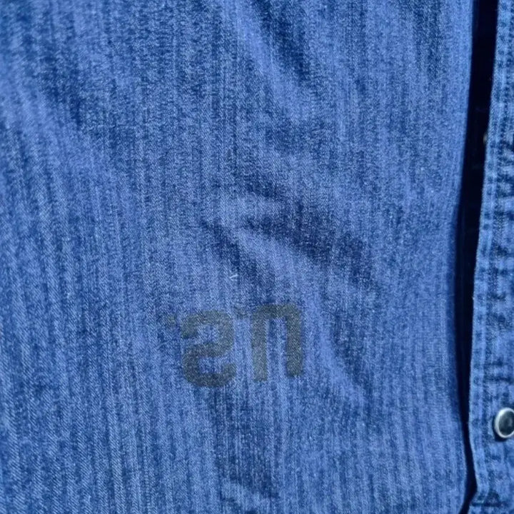 [BUNJANG] Espionage Denim Shirt / 에스피오나지 차이나 카라 데님 셔츠