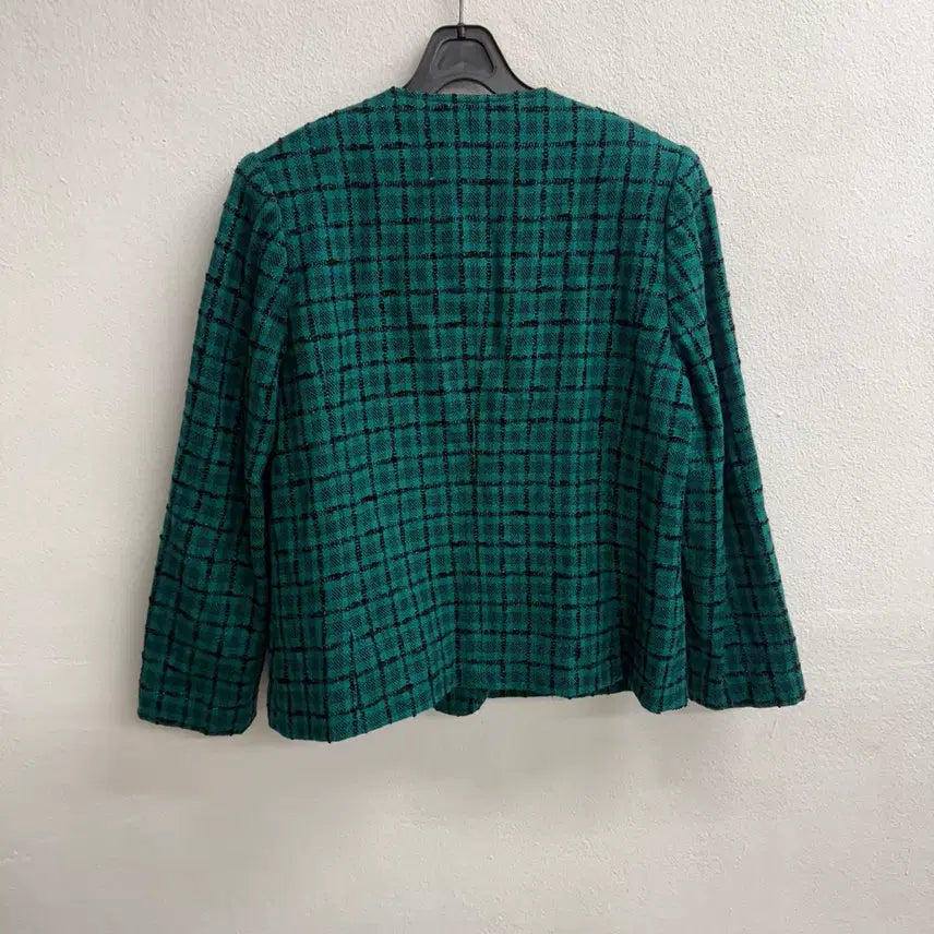 [BUNJANG] JPN Green Check Tweed Jacket / JPN 그린 체크 트위드 자켓