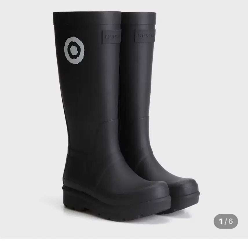 [BUNJANG] Hunter 10 Corso Como Collaboration Black Rain Boots / 최종가격_헌터 10 꼬르소꼬모 콜라보 블랙 레인부츠! 풀박 uk7