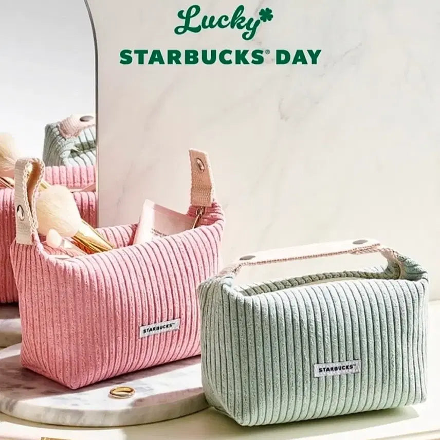 [BUNJANG] Starbucks Corduroy Pouch / 새상품>스타벅스 코듀로이(핑크)파우치