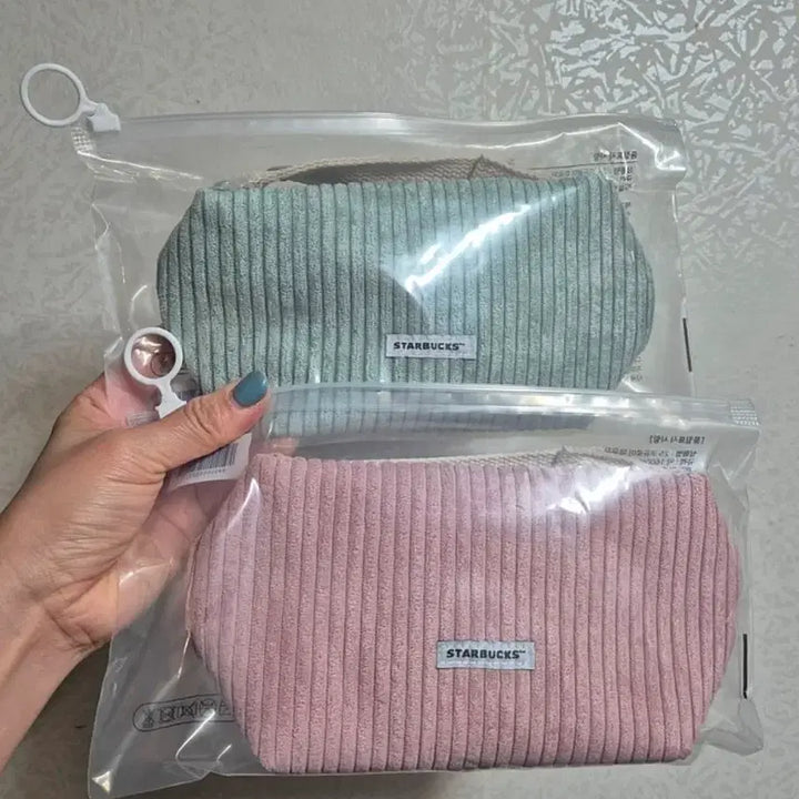 [BUNJANG] Starbucks Corduroy Pouch / 새상품>스타벅스 코듀로이(핑크)파우치