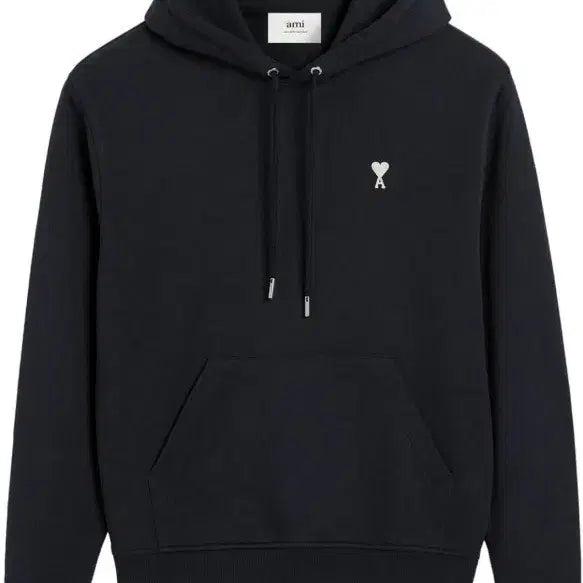 [BUNJANG] AMI Small White Logo Hoodie / 아미 스몰 화이트로고 후드티