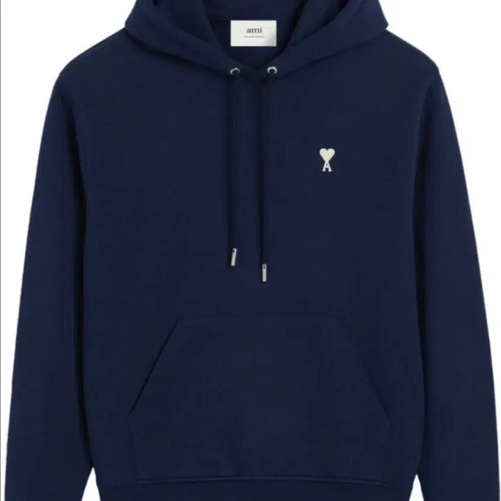[BUNJANG] AMI Small White Logo Hoodie / 아미 스몰 화이트로고 후드티