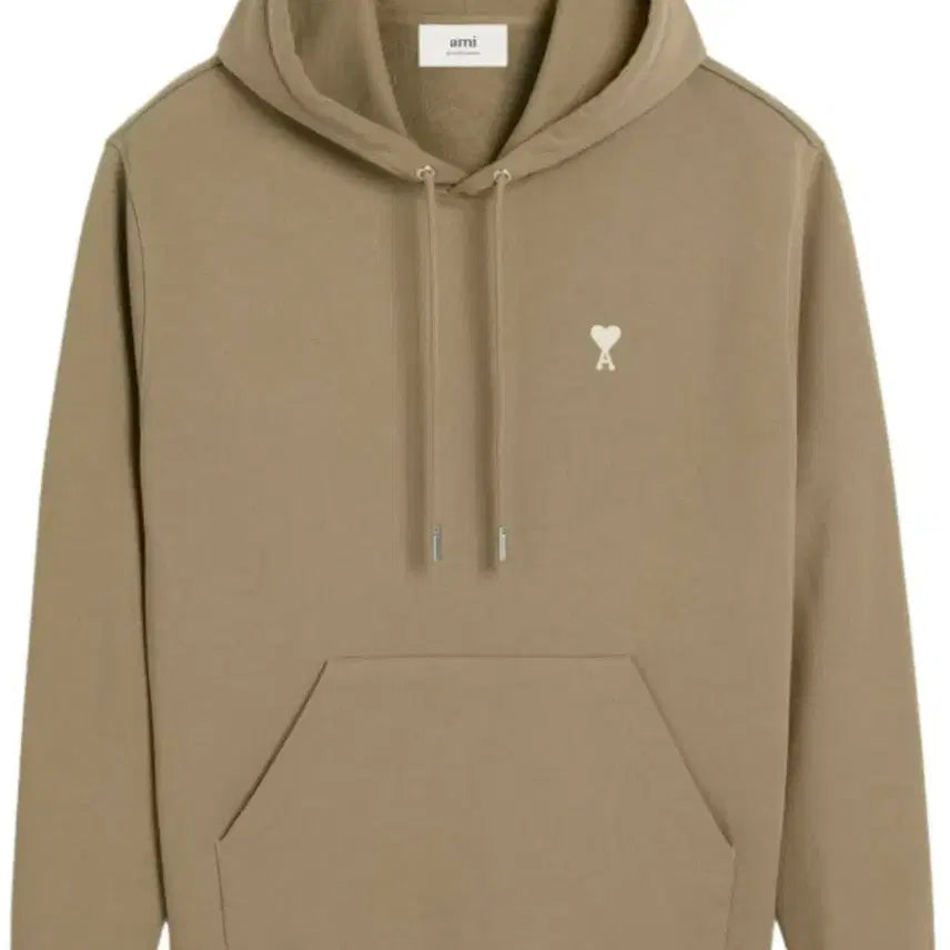 [BUNJANG] AMI Small White Logo Hoodie / 아미 스몰 화이트로고 후드티