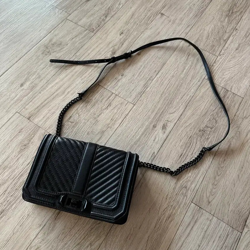 [BUNJANG] Rebecca Minkoff Leather Chain Crossbody Bag / 레베카밍코프 가죽 체인 크로스백
