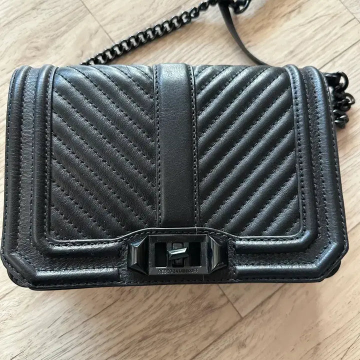 [BUNJANG] Rebecca Minkoff Leather Chain Crossbody Bag / 레베카밍코프 가죽 체인 크로스백