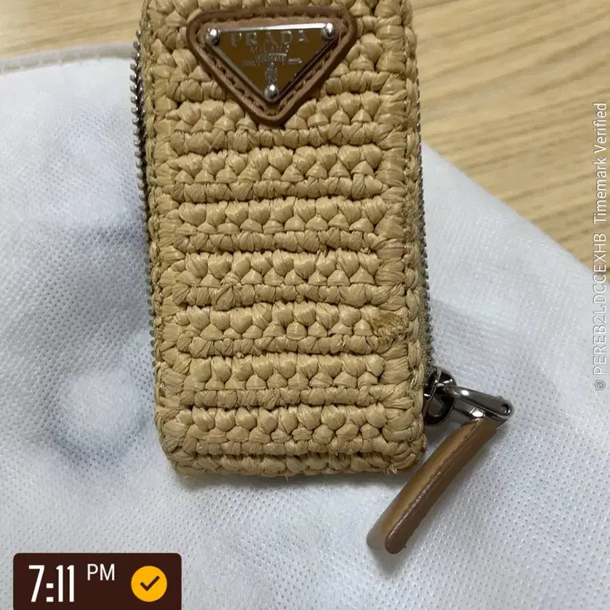 [BUNJANG] Prada Raffia Pouch / 프라다 라피아 파우치 ₩마지막가격₩