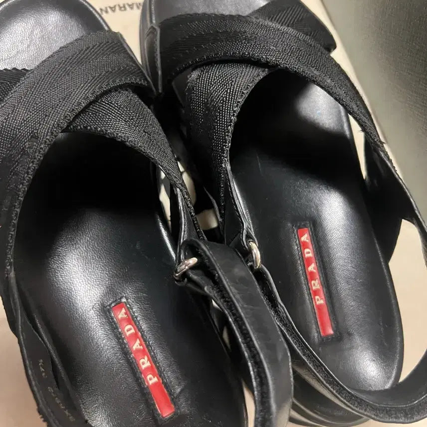 [BUNJANG] Prada Black Strap Sandals / 정품 프라다 블랙 스트랩 샌들 + 박스+ 더스트백