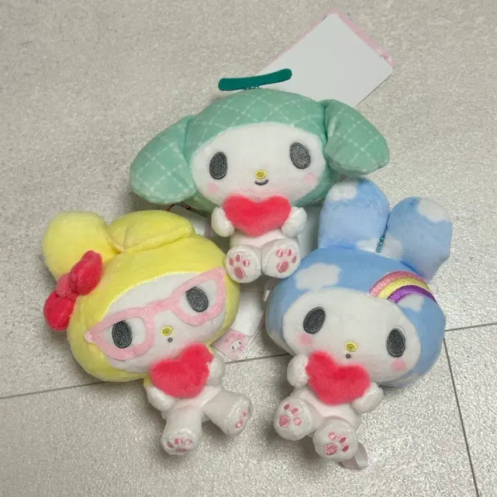 [BUNJANG] My Melody MC Collection Mascot Doll Bundle / 마이멜로디 MC 컬렉션 마스코트인형 3종 일괄 메론마멜 안경마멜