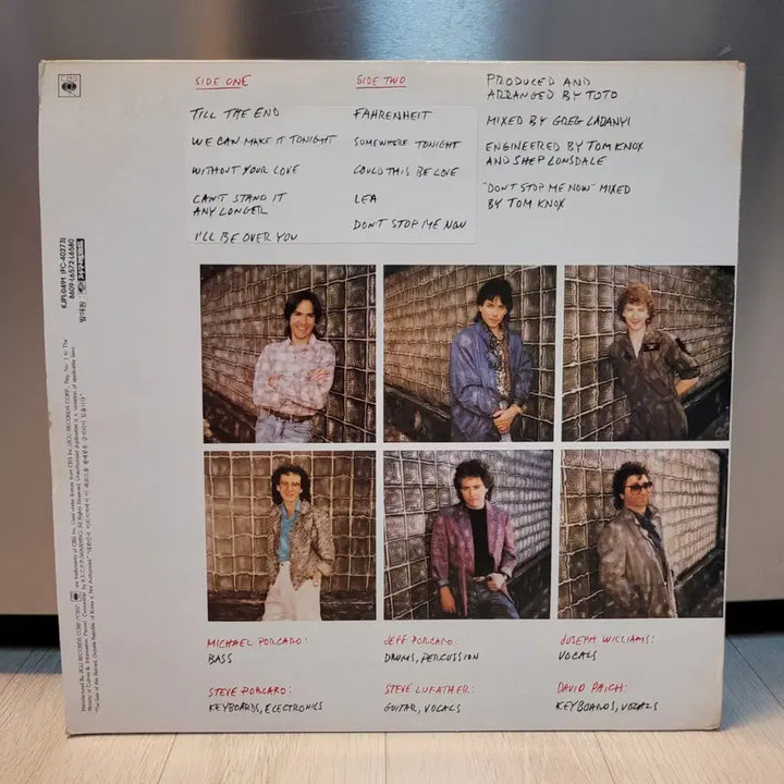 [BUNJANG] TOTO Fahrenheit LP / LP - TOTO 토토