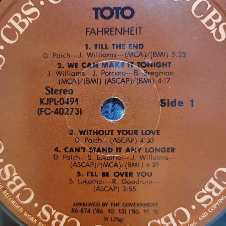 [BUNJANG] TOTO Fahrenheit LP / LP - TOTO 토토