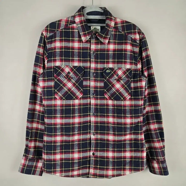 [BUNJANG] Lacoste Men's Checked Padded Outer Shirt / [무료배송]라코스테 38 (95) 남성 패딩 체크 아우터 셔츠