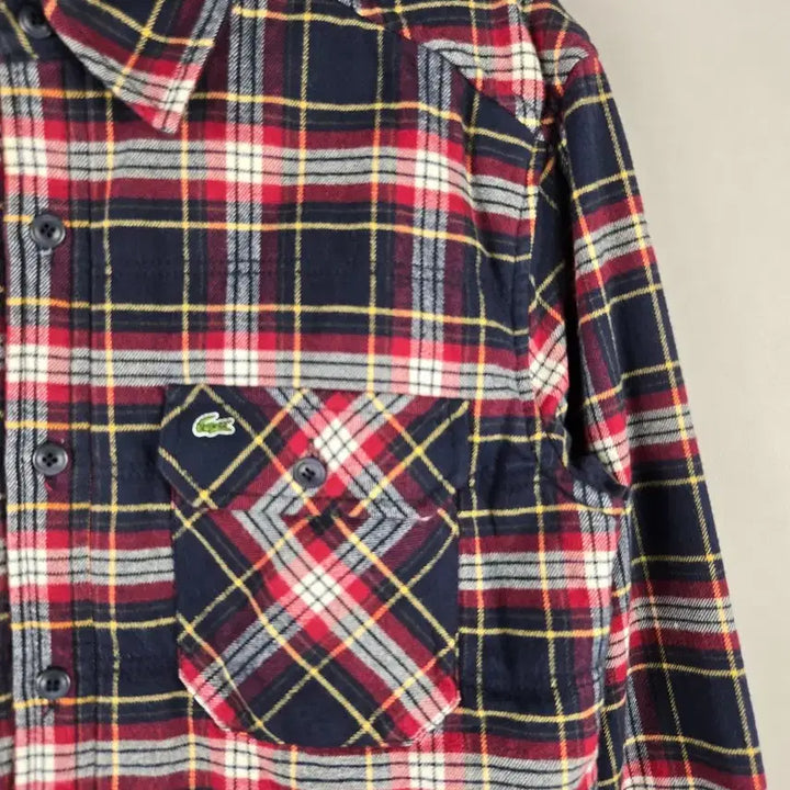 [BUNJANG] Lacoste Men's Checked Padded Outer Shirt / [무료배송]라코스테 38 (95) 남성 패딩 체크 아우터 셔츠