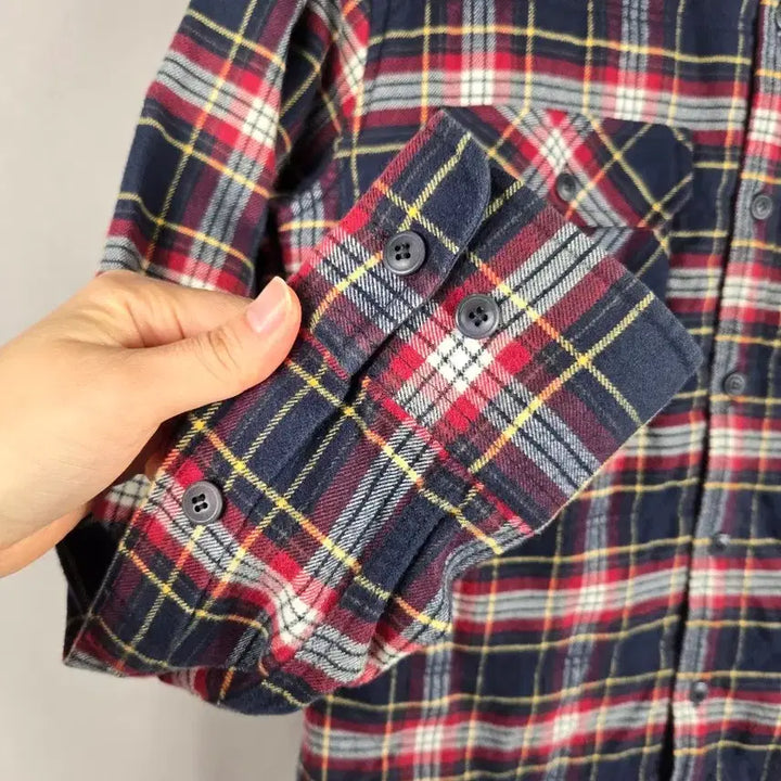 [BUNJANG] Lacoste Men's Checked Padded Outer Shirt / [무료배송]라코스테 38 (95) 남성 패딩 체크 아우터 셔츠